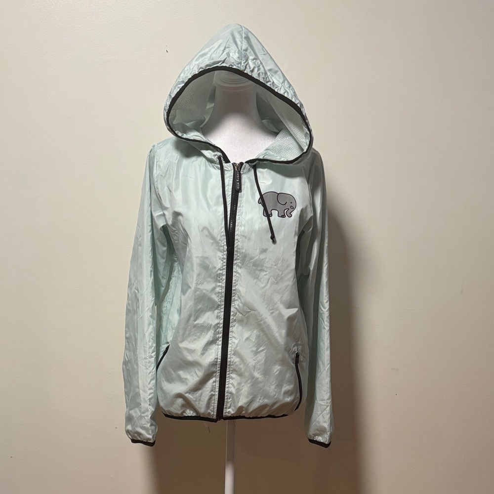 Ivory Ella Light Green Hooded Utility Jacket